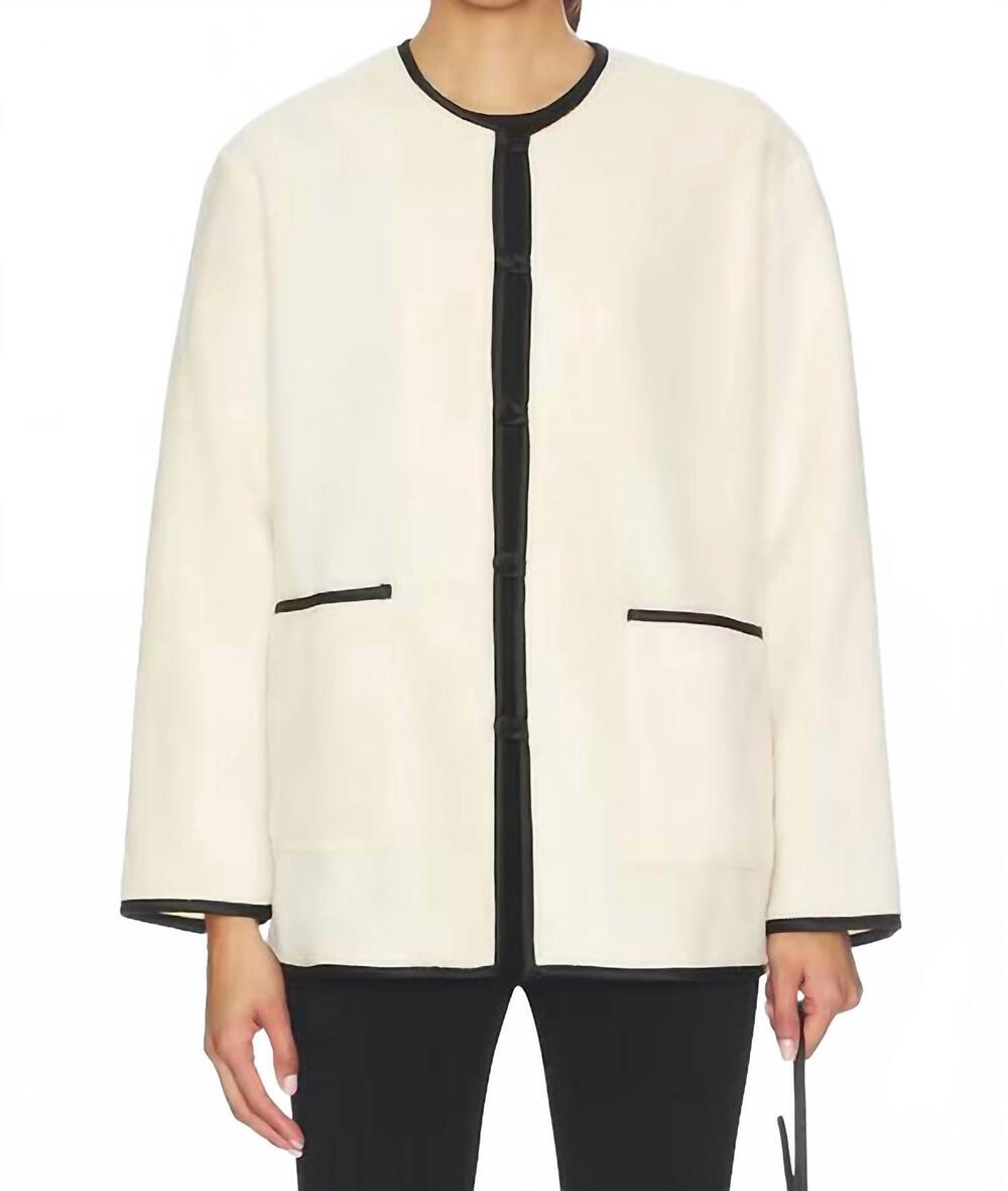 NEW DONNI. polar fleece jacket in creme
